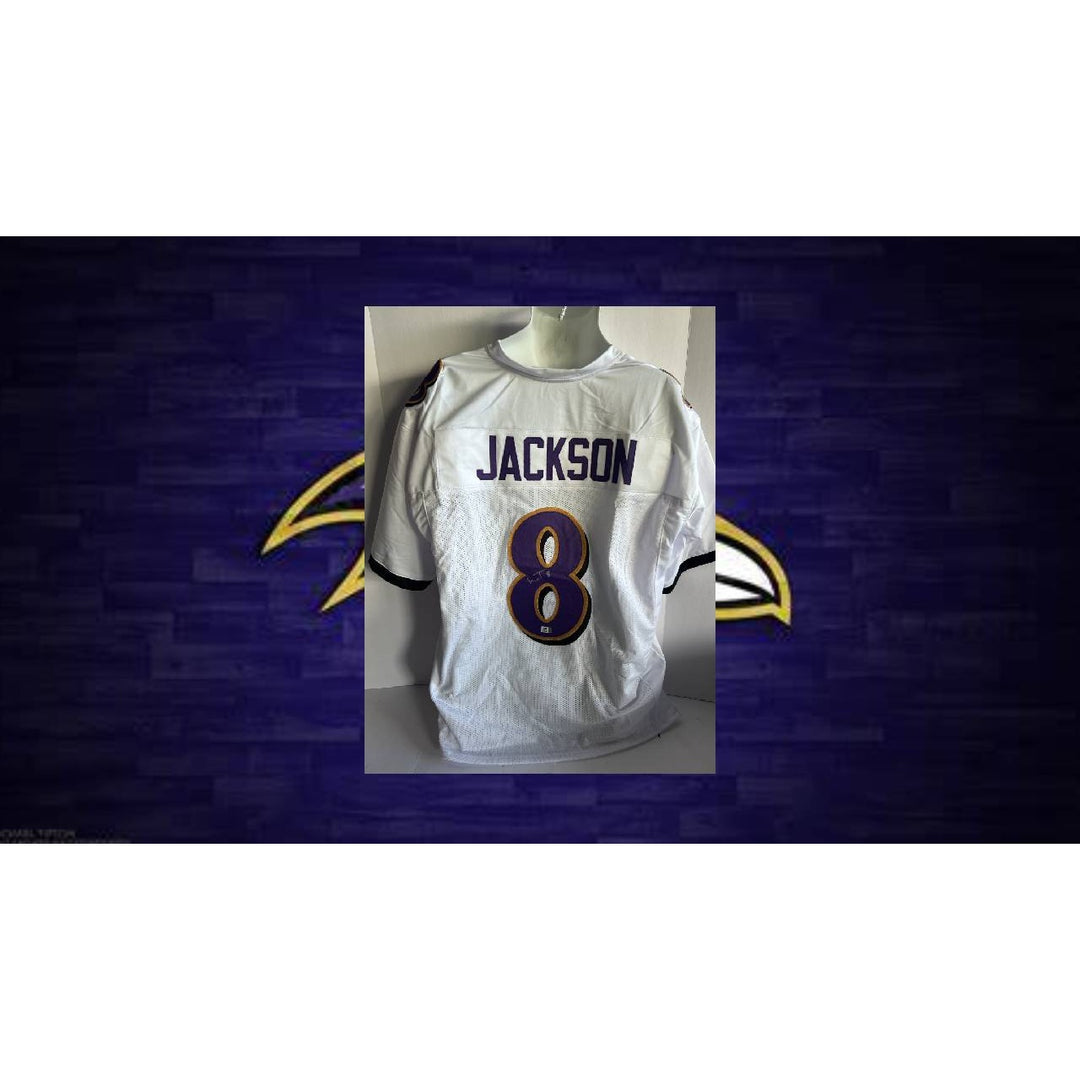 Baltimore Ravens Lamar Jackson full size jersey signed with proof