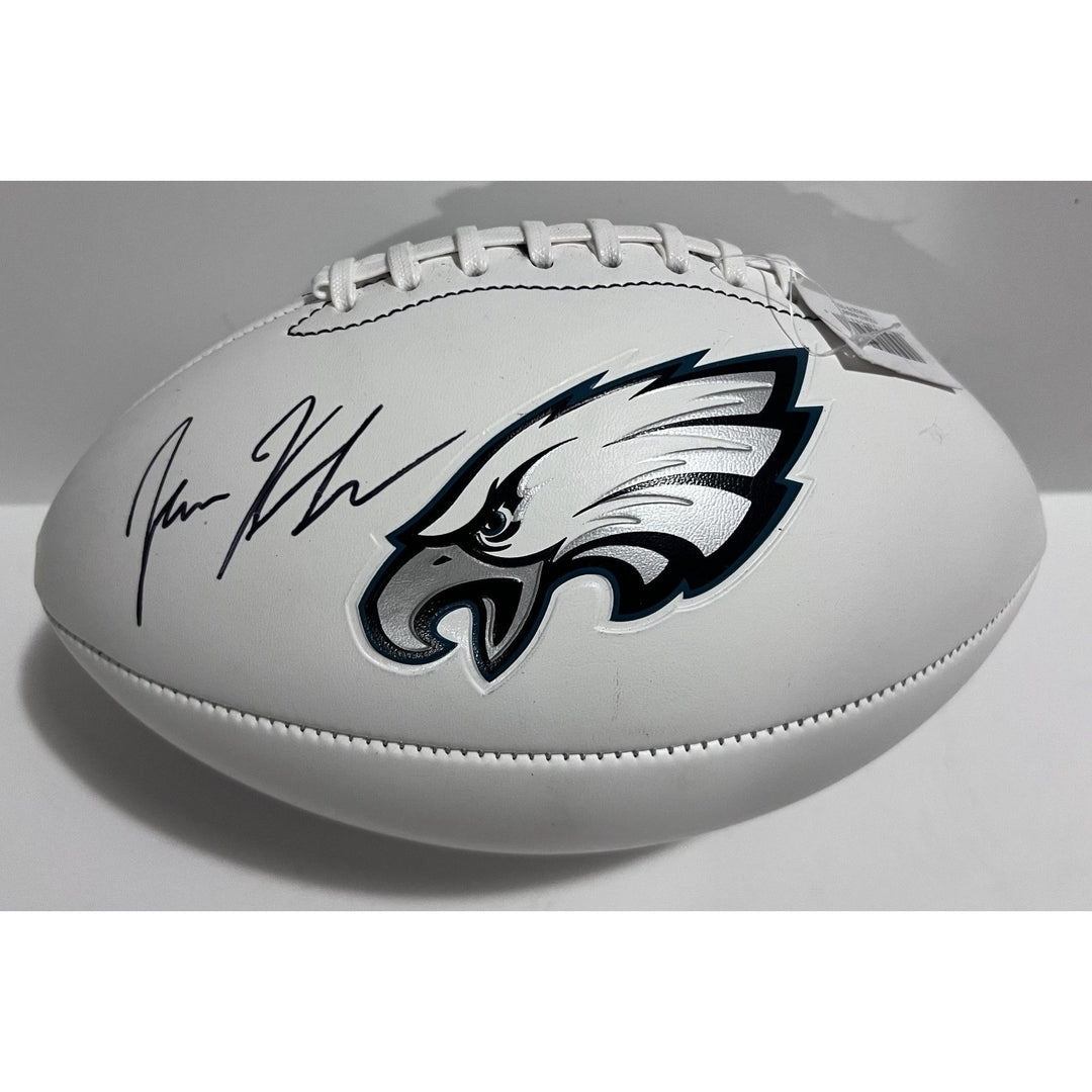 Philadelphia Eagles Jason Kelce future NFL Hall of Famer full size football signed with proof