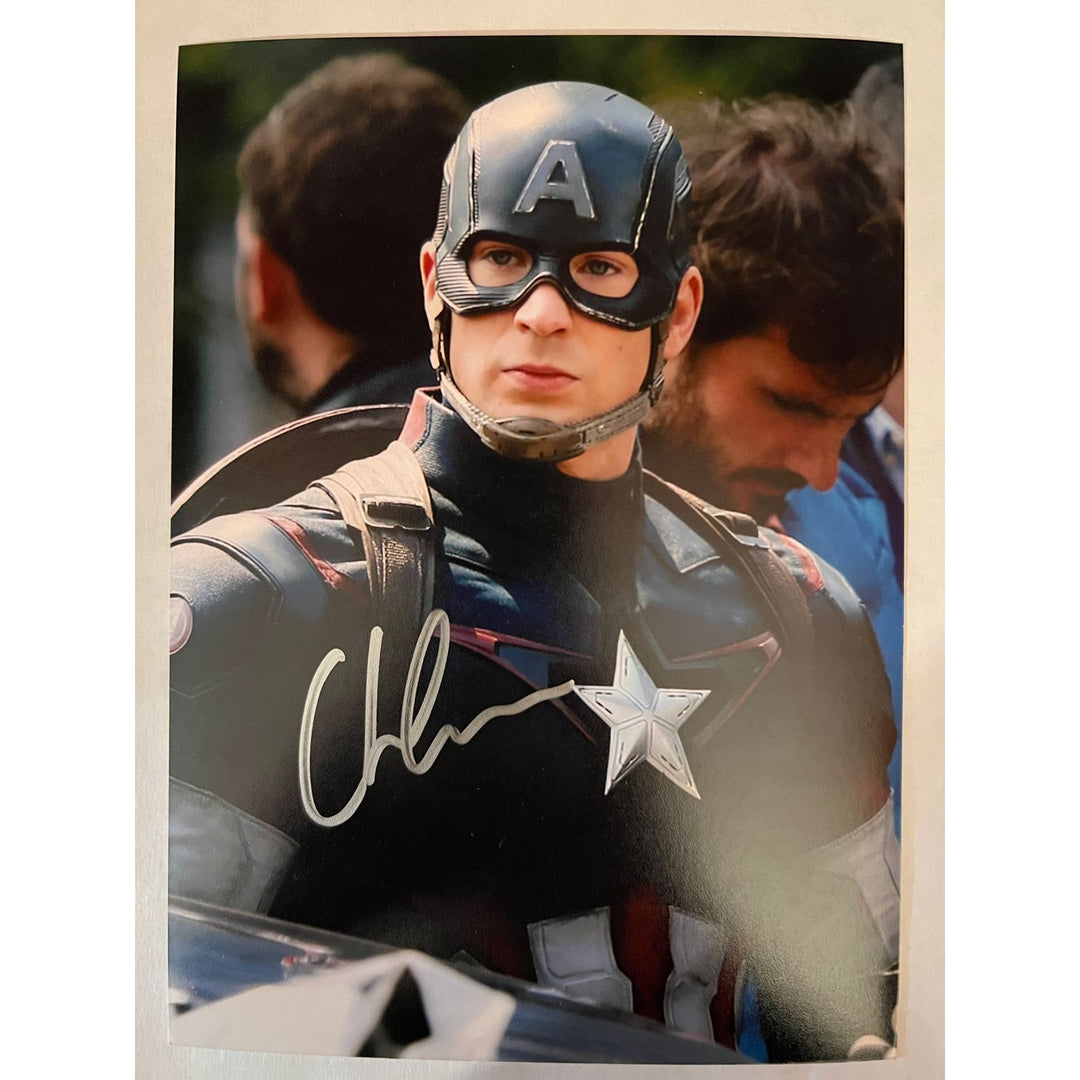 Chris Evans Captain America The Avengers Winter Soldier 5x7 photo signed with proof