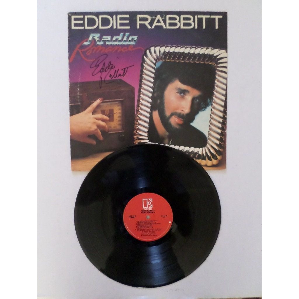 Eddie Rabbitt radio romance signed LP