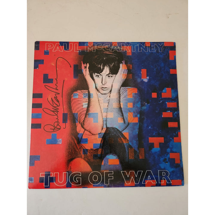 Paul McCartney Tug of War LP signed with proof