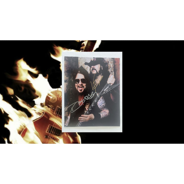 Pantera Dimebag Darrell Abbott and Vinnie Paul 8x10 photo signed with proof