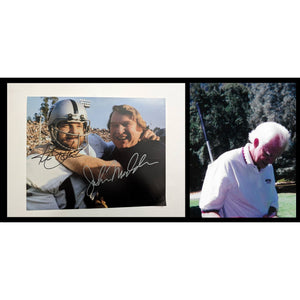 Oakland Raiders John Madden and Kenny "The Snake" Stabler 8x10 photo signed with proof