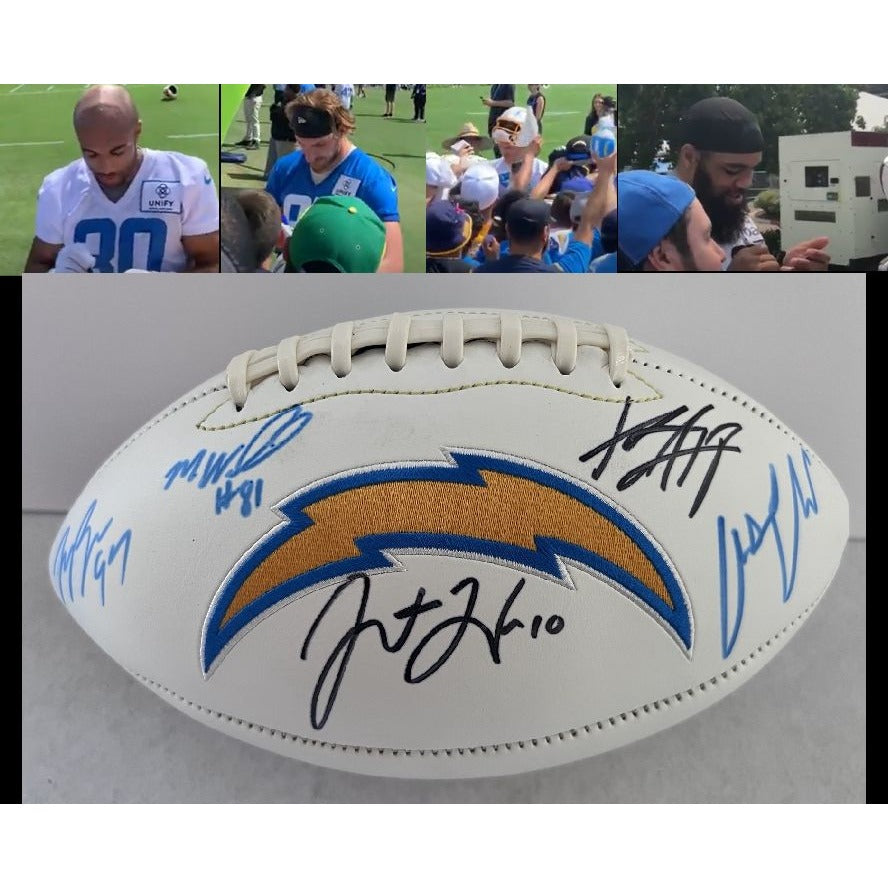 Los Angeles Chargers Austin Ekeler Autographed Footballs, Signed