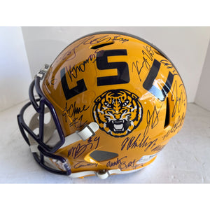 Joe Burrow Ja'Marr Chase LSU Tigers full size National Champions Ridell helmet signed with with proof
