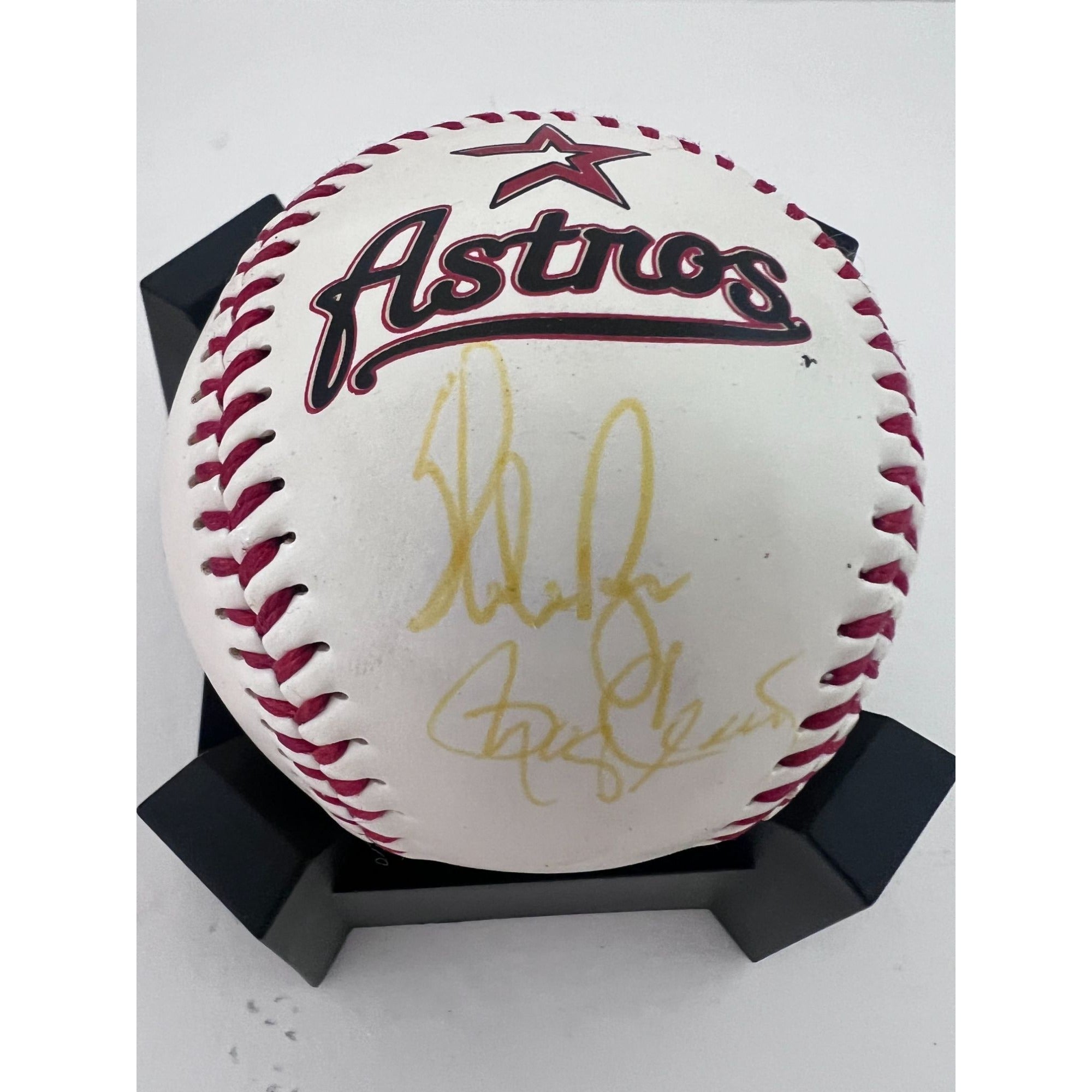 Houston Astros Nolan Ryan and Roger Clemens baseball signed with proof