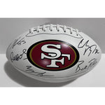 Load image into Gallery viewer, San Francisco 49ers Deebo Samuel Christian McCaffrey Brandon Aiyuk George Kittle Brock Purdy full size football signed with proof
