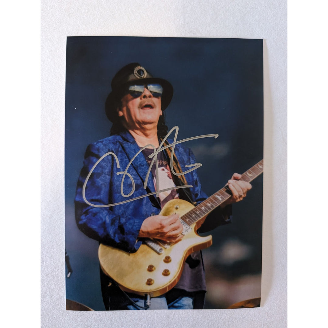 Carlos Santana 5x7 photograph signed with proof