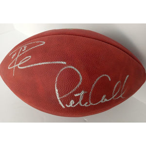 Russell Wilson Pete Carroll NFL game football signed with proof
