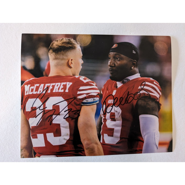 San Francisco 49ers Christian McCaffrey Deebo Samuel 8x10 photograph signed with proof