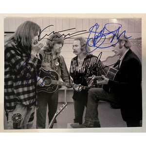 CSNY David Crosby Neil Young Graham Nash Stephen Stills 8x10 photo signed with proof