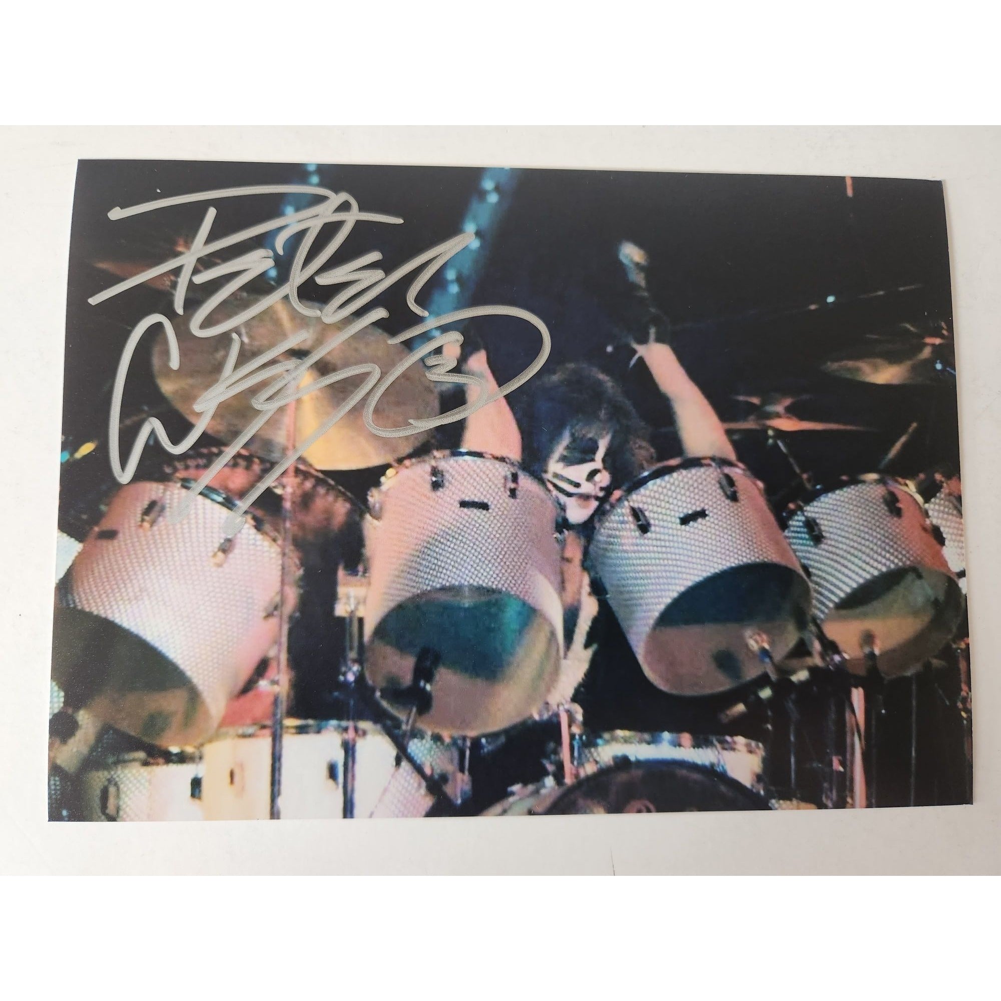 Peter Criss legendary Kiss drummer 5x7 photo signed with proof