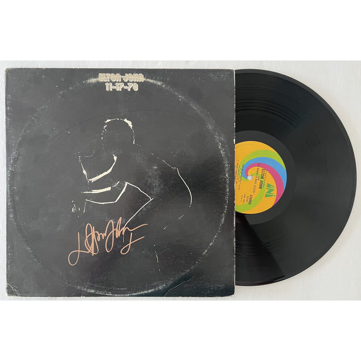 Elton John 11-17-70 original LP signed with proof