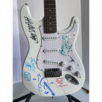 Load image into Gallery viewer, Bill Wyman Keith Richards Charlie Watts Ronnie Wood Mick Jagger full-size stratocaster electric guitar sign with proof
