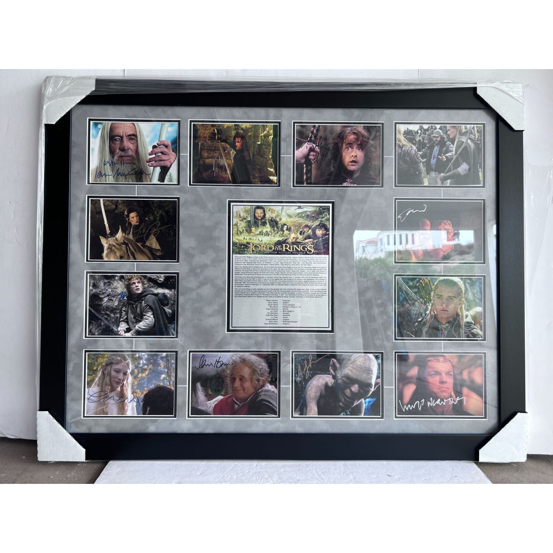 Lord of the Rings Ian Mckellen Peter Jackson Orlando Bloom 5x7 photos signed and framed with proof