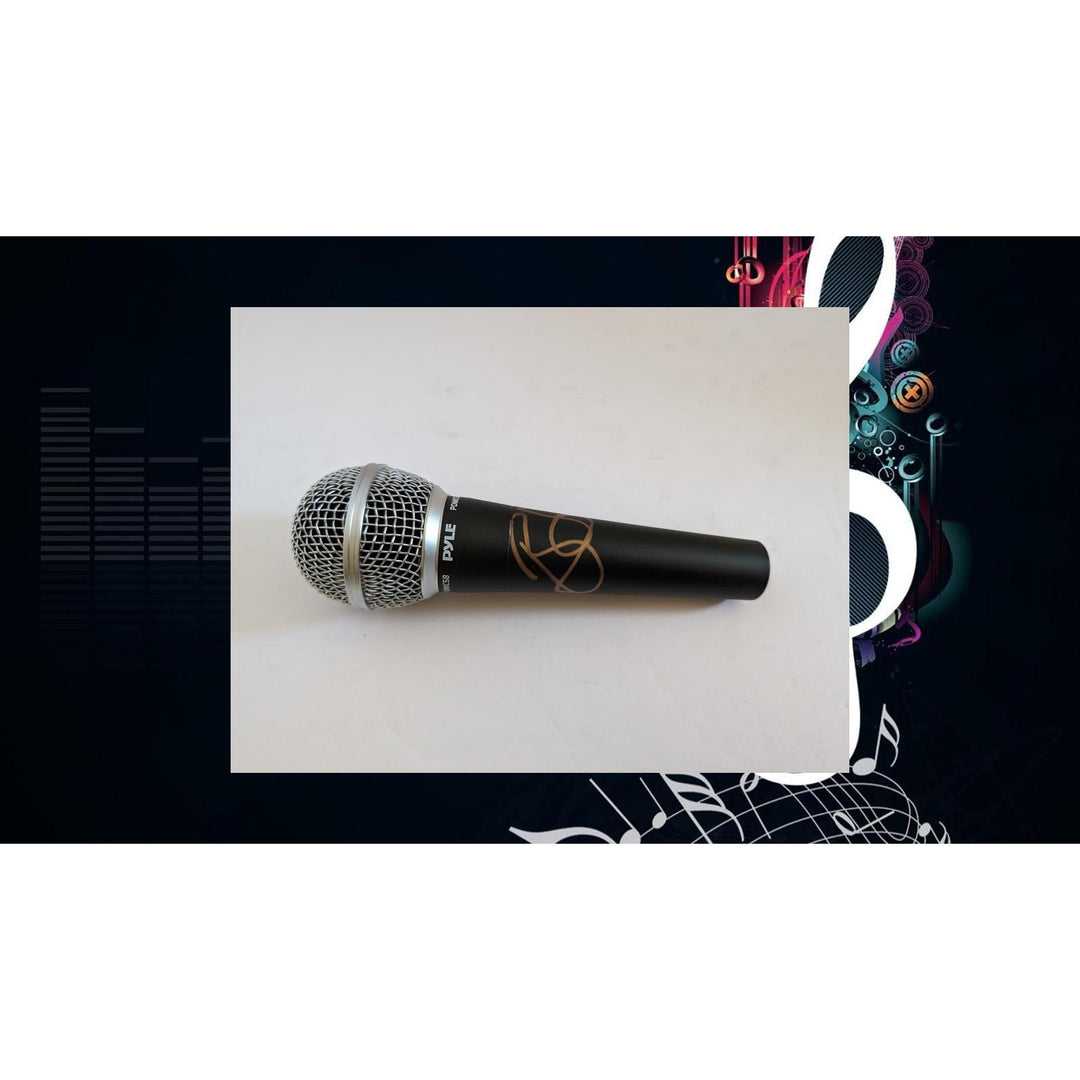 David Bowie microphone signed with proof