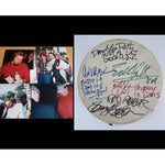 Load image into Gallery viewer, Van Halen signed and and inscribed Eddie Van Halen David Lee Roth Sammy Hagar Michael Anthony Alex Van Halen 10 inch tambourine signed
