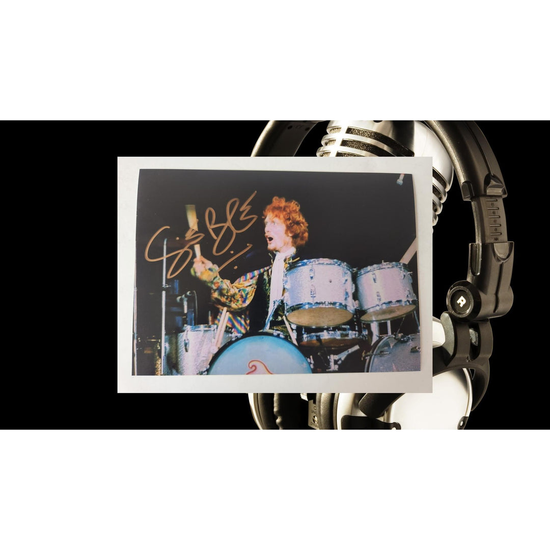 Ginger Baker legendary Cream drummer 5x7 photo signed with proof