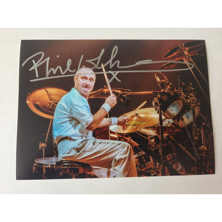 Phil Collins legendary Genesis drummer 5x7 photo signed with proof