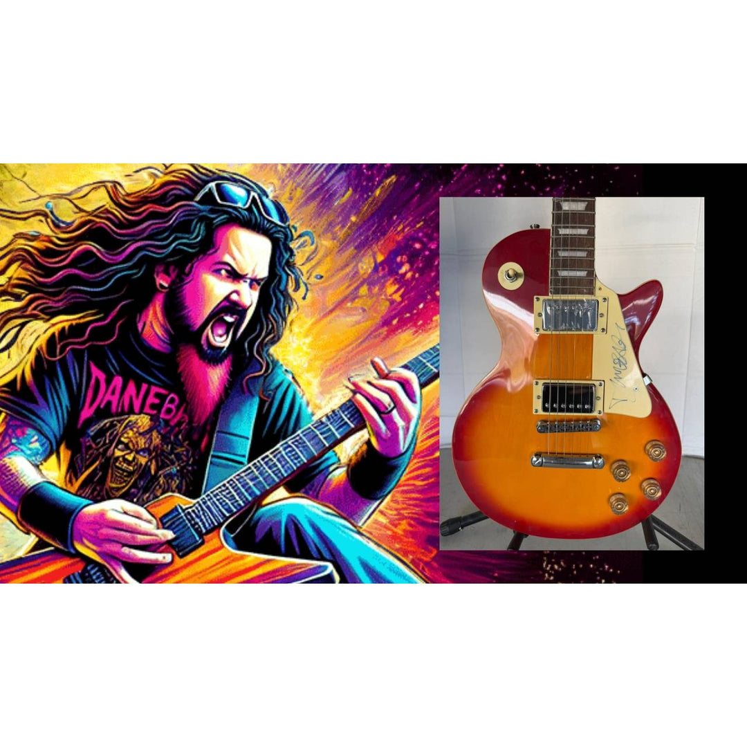 Pantera Dimebag Darrell Abbott Les Paul vintage electric guitar signed with full provenance, photo proof and AI certification .