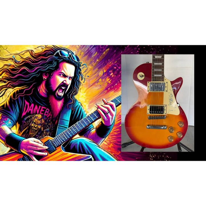 Pantera Dimebag Darrell Abbott Les Paul vintage electric guitar signed with full provenance, photo proof and AI certification .