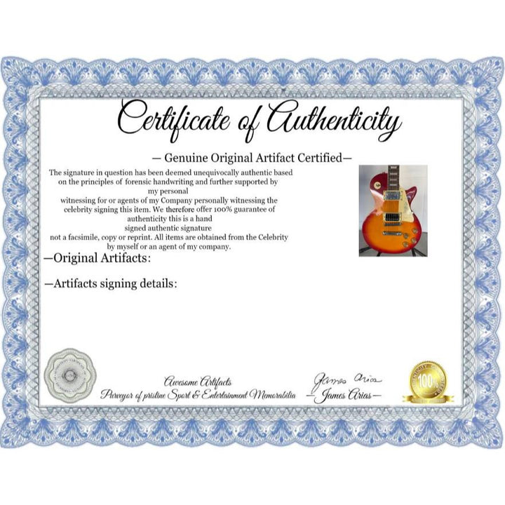 Pantera Dimebag Darrell Abbott Les Paul vintage electric guitar signed with full provenance, photo proof and AI certification .