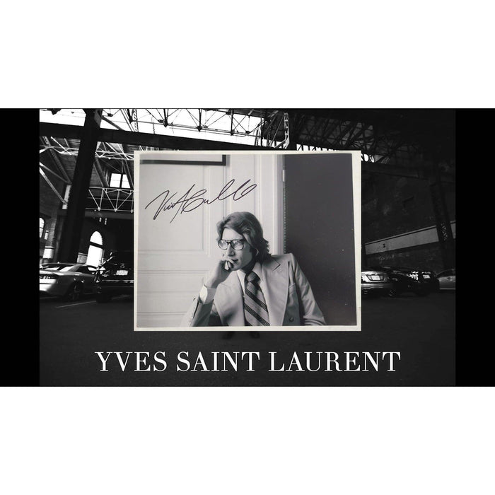 Yves Saint Laurent 8x10 photo signed