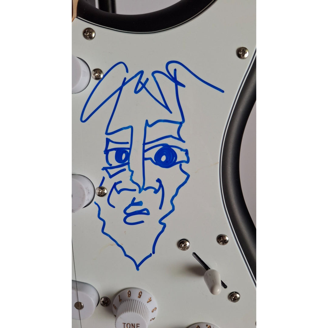 Fender Stratocaster electric guitar, Dave Mathews signed with sketch extremely unique with proof