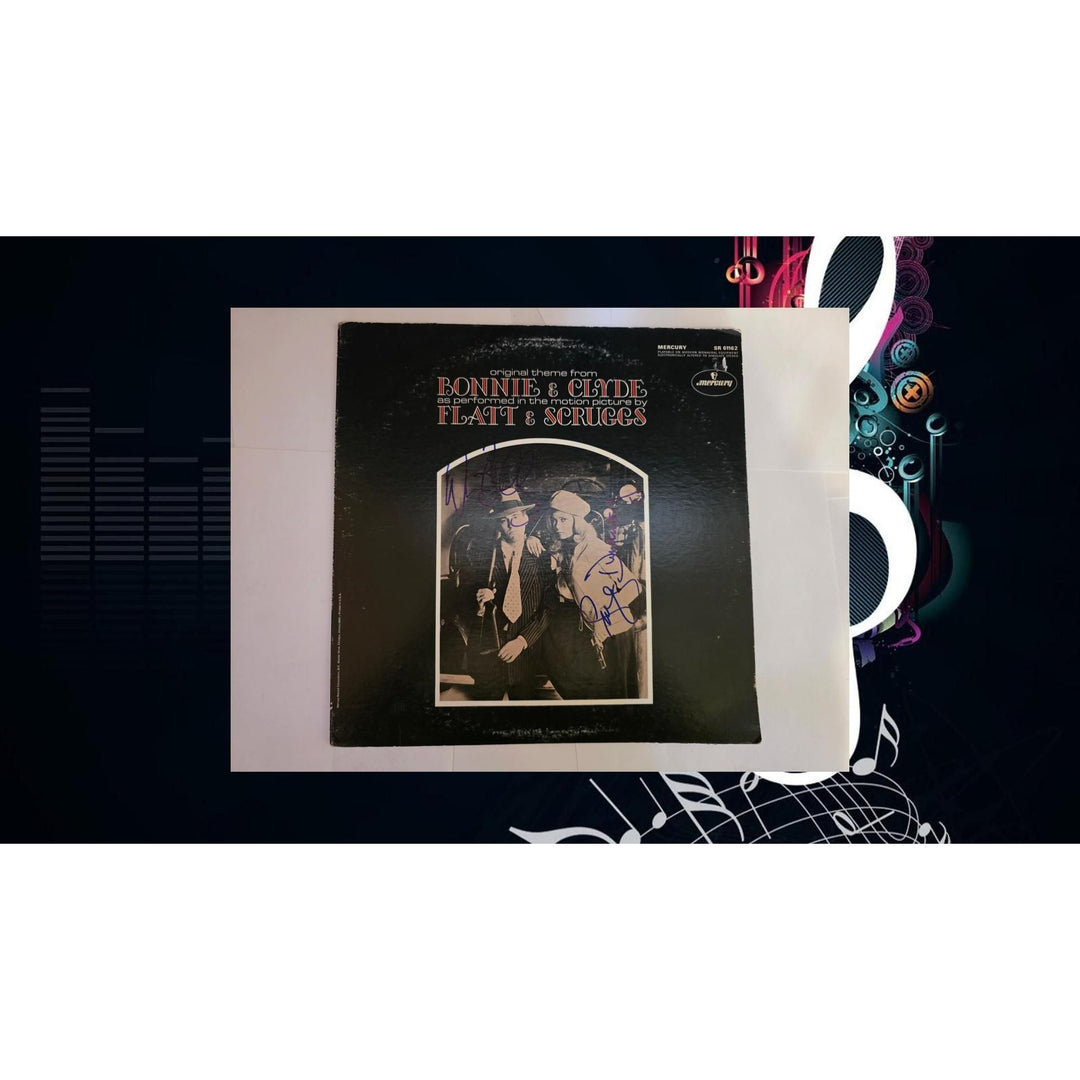 Flatt & Scruggs "Original Theme From Bonnie and Clyde" LP signed with proof.