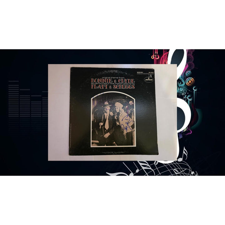 Flatt & Scruggs "Original Theme From Bonnie and Clyde" LP signed with proof.