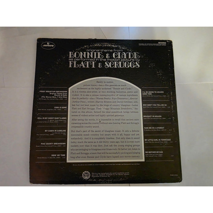 Flatt & Scruggs "Original Theme From Bonnie and Clyde" LP signed with proof.