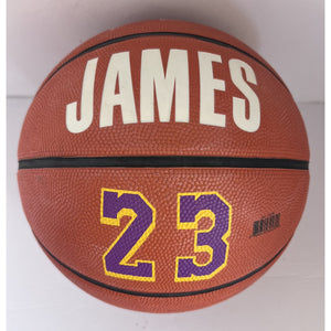 LeBron James Los Angeles Lakers full size Spalding basketball signed with proof