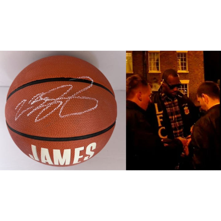 LeBron James Los Angeles Lakers full size Spalding basketball signed with proof