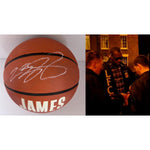 Load image into Gallery viewer, LeBron James Los Angeles Lakers full size Spalding basketball signed with proof
