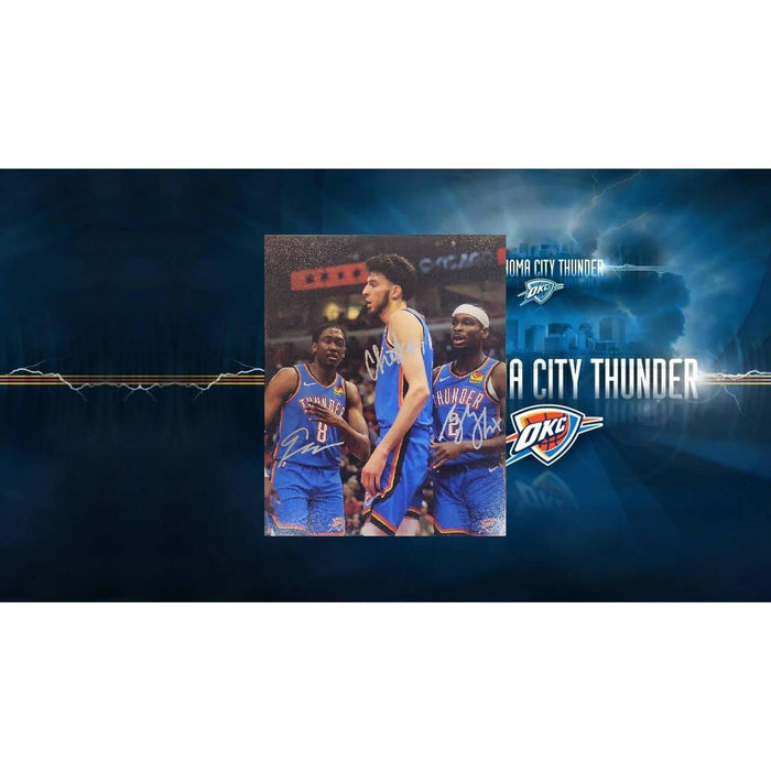 OKC Thunder Jalen Williams,  Shai Gilgeous-Alexander ,  Guy Chet Holmgren 8x10 photo signed with proof