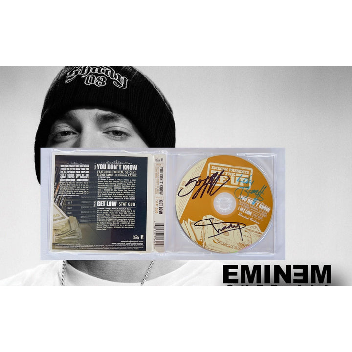 "Eminem" Marshall Mathers "Slim Shady" "The Re -Up" also signed by Curtis "50 Cent" Jackson & Lloyd Banks CD jacket & and CD both signed