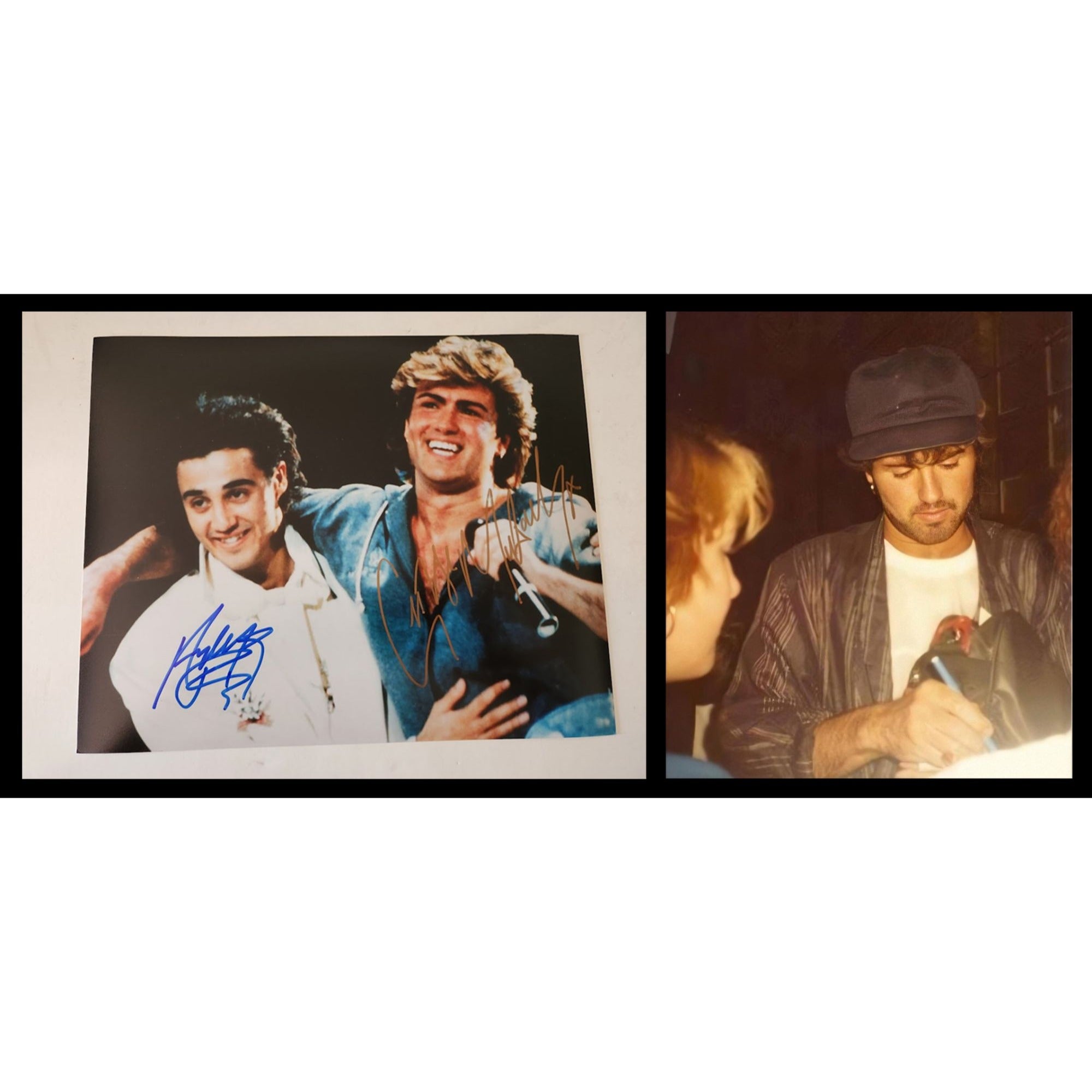 George Michael Andrew Ridgeley 8x10 photo signed with proof