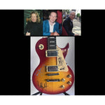 Load image into Gallery viewer, Jimmy Page, Robert Plant, John Paul Jones Led Zeppelin Les Paul style vintage electric guitar signed with proof
