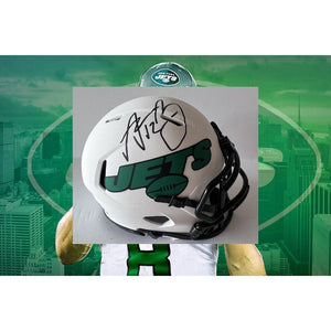 Aaron Rodgers New York Jets mini helmet sign with proof free case
