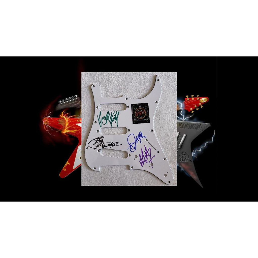 Slayer electric guitar pickguard signed