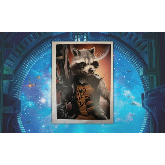 Bradley Cooper rocket raccoon Guardians of the Galaxy 5x7 photo signed with proof