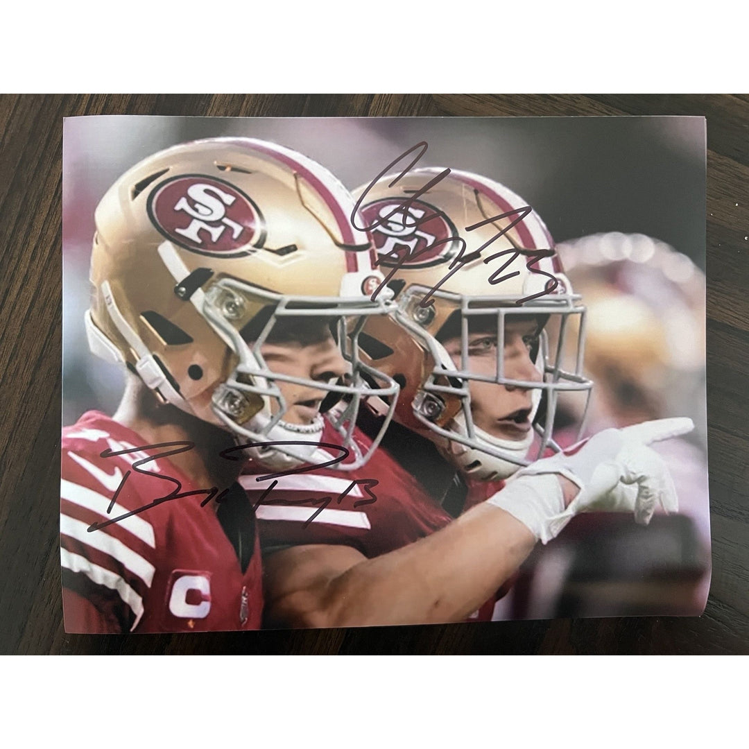 San Francisco 49ers brock purdy and Christian McCaffrey 8x10 photo signed with proof