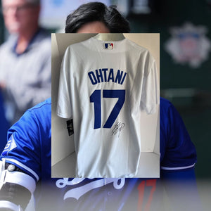 Shohei Ohtani Los Angeles Dodgers Nike size lg game model jersey signed with proof