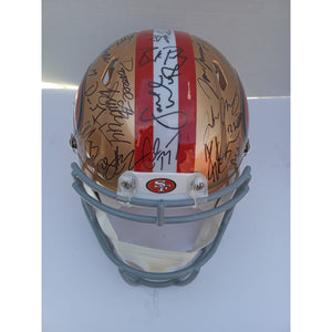 Brock Purdy Deebo Samuel Christian McCaffrey 2023 San Francisco 49ers Riddell speed pro model team signed helmet signed with proof