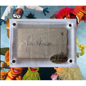 Jim Hanson creator of The Muppets signed autographed book page