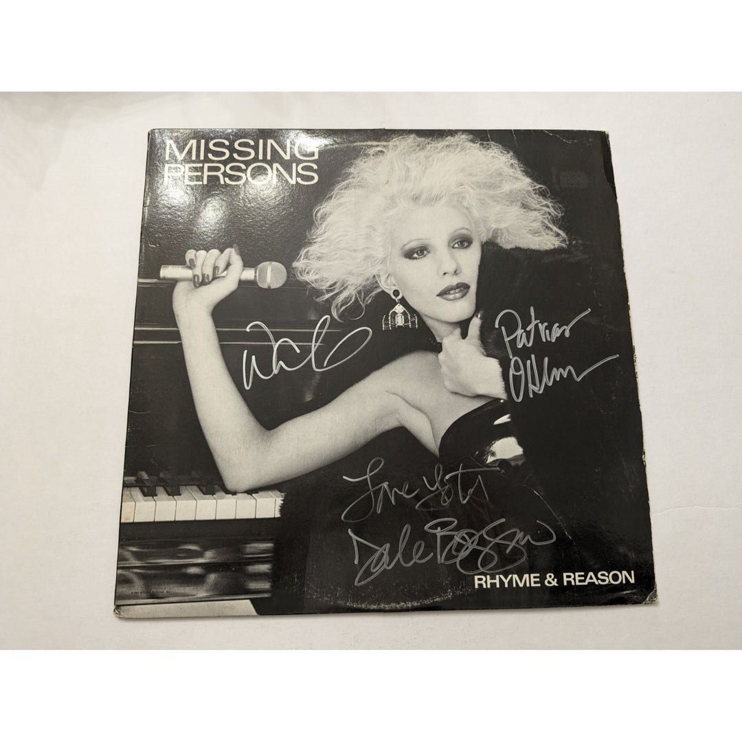 Missing Persons Dale Bozzio Warren Cuccurullo Patrick O'Hearn Rhyme and Reason original LP signed