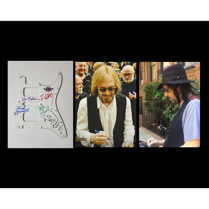 Tom Petty and the Heartbreakers Fender Stratocaster electric pickguard signed with proof