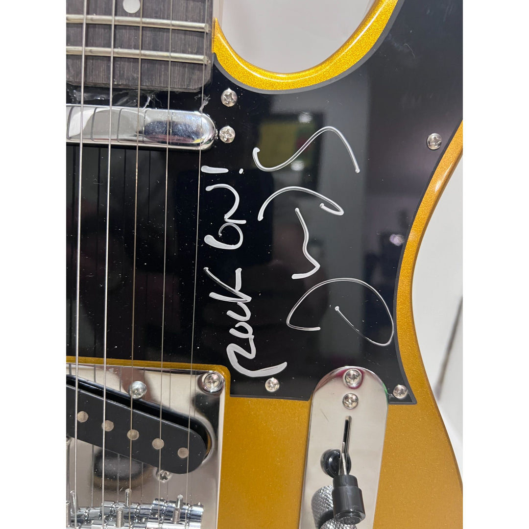 Creedence Clearwater Revial CCR John Fogerty, Stu Cook and Doug Clifford   telecaster electric guitar signed with proof