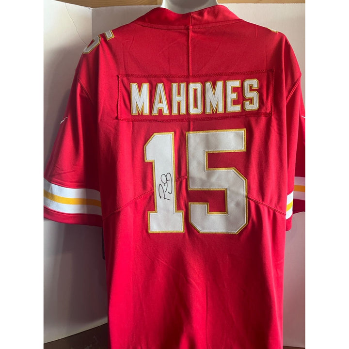 Patrick Mahomes Kansas City Chiefs game model jersey signed with proof