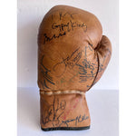 Load image into Gallery viewer, Heavyweight Champions Muhammed Ali Tyson Fury Mike Tyson George Foreman vintage boxing glove signed with proof
